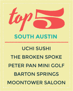 Top Trip Rentals Top 5 card listing South Austin locations