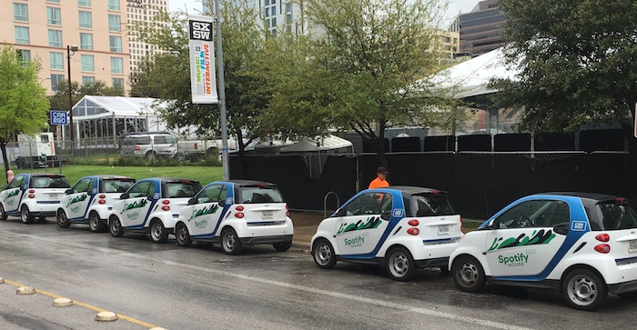 Car2Go waiting at Austin's Convention Center during SXSW