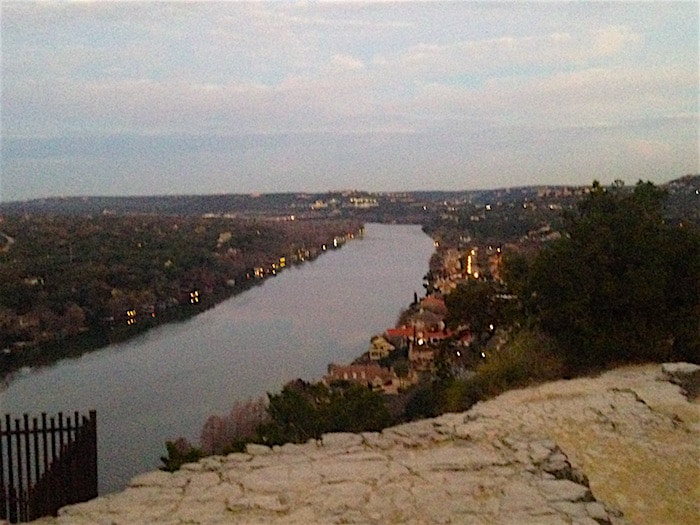 View of Lake Austin from the top of Mt. Bonnell