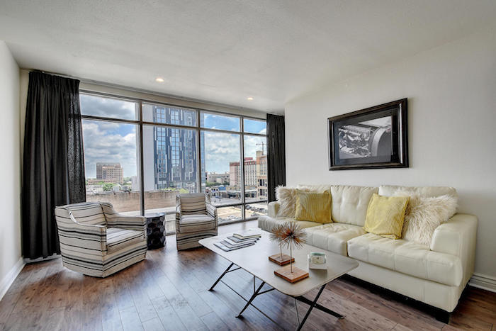 Loft 705 at Littlefield Lofts in Austin is now the Lounge at Littlefield