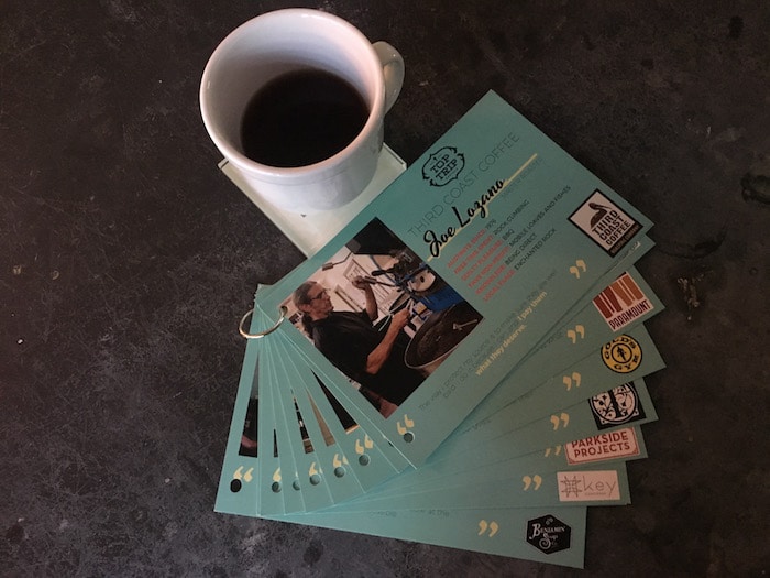 Top Trip Rentals Locals We Love cards with coffee mug